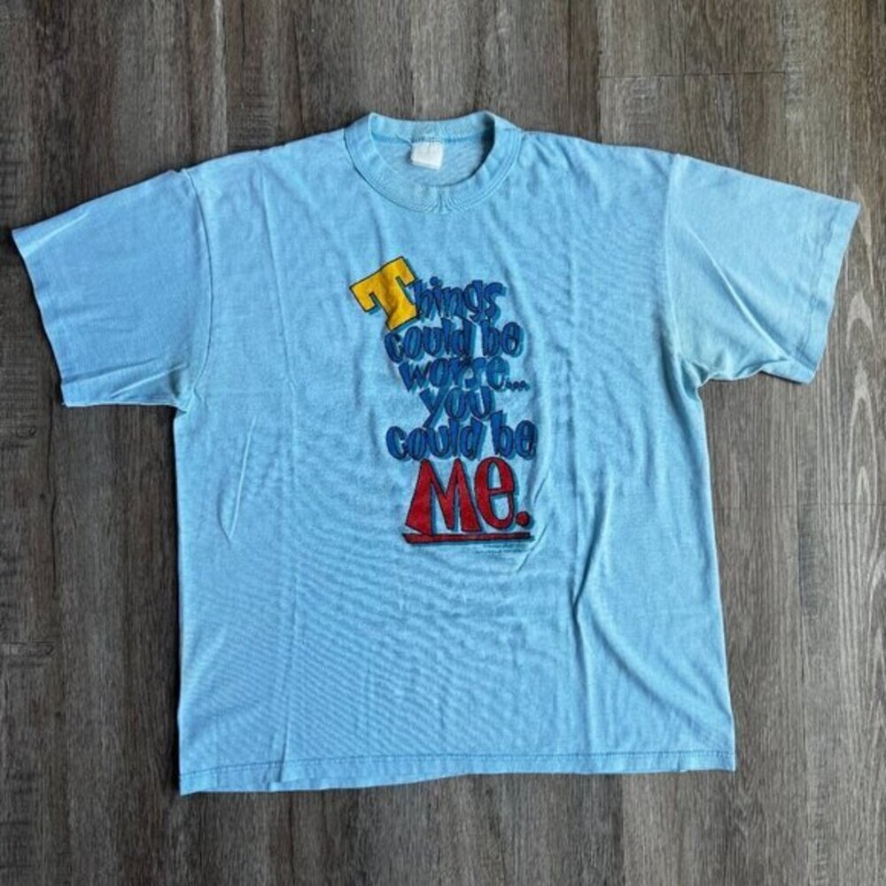 Vintage Hallmark T Shirt Light Blue Large